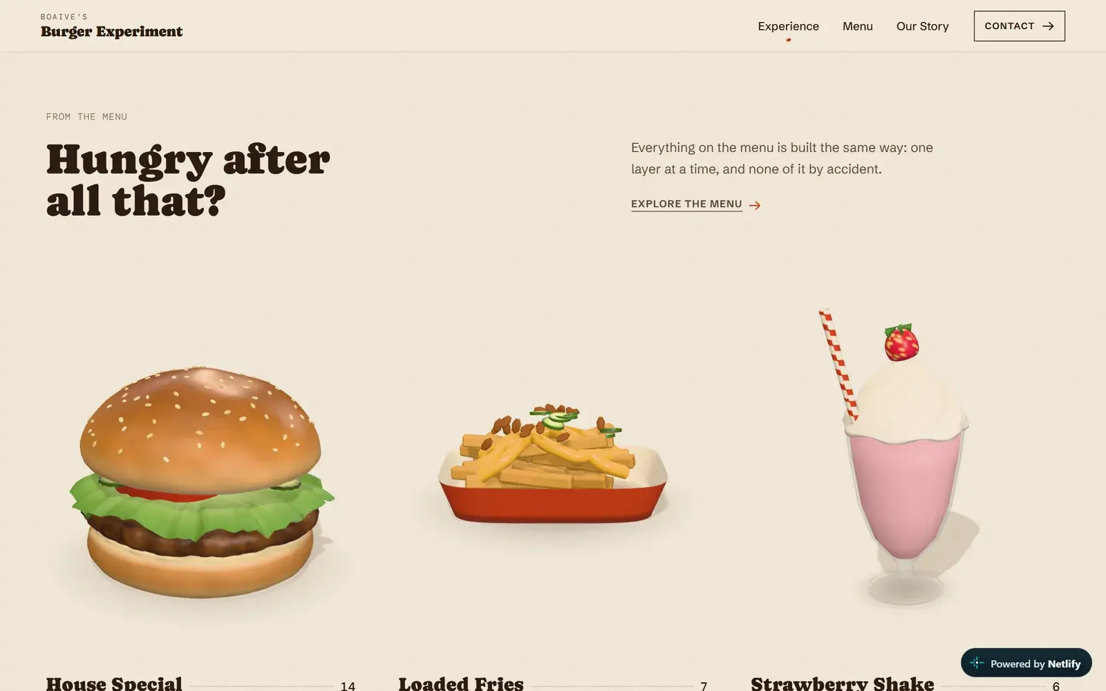 Menu teaser: House Special, Loaded Fries and Strawberry Shake